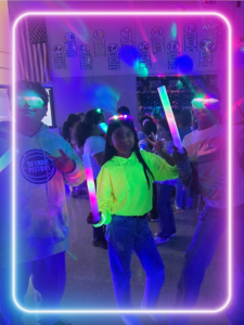 kids with LED lights